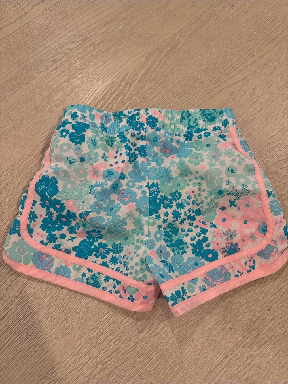 Champion Floral Athletic Shorts in Teal & Pink